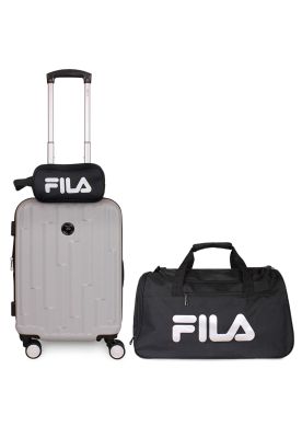 Pack Maleta cabina Flip gris 10kg + Neceser + Bolso Fila