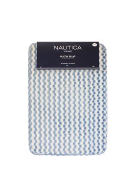 Alfombra de Baño Memory Foam 40x60 cm Cuadros Azul