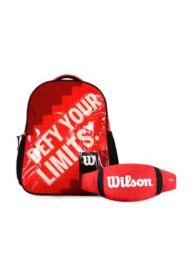 Imagen 1 del producto Pack Wilson mochila infantil Logan Rojo + banano Oval rojo