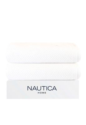 Pack 2 Toallas de Baño VIS Nautica Home 100% algodón suave 76x137cm blanca