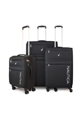 Set de 3 maletas de tela S+M+L Nautica Munich negra