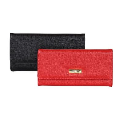 Pack 2 Billeteras de mujer Fidelia Negro y Rojo