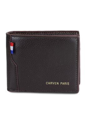 Billetera de hombre Matt café oscuro Carven Paris