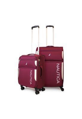 Pack 2 maletas de tela S+M Nautica Marbella 10k y 20k burdeo