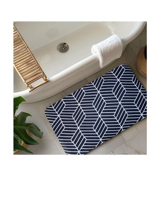 Imagen 1 del producto Alfombra de baño Nautica Home PVC antideslizante 39x69cm azul-blanco
