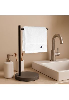 Imagen 2 del producto Set 3 Toallas Nautica SIGNATURE Cara+mano+cuerpo 100% algodón alta calidad blanco