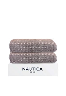 Pack 2 Toallas de Baño Stripe Nautica Home 100% algodón76x137cm gris