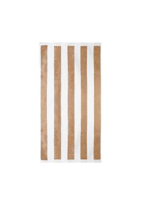 Imagen 2 del producto Toalla de playa Nautica 100% Algodón 163x81 diseño rayas beige