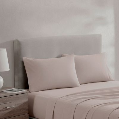 Imagen 2 del producto Juego de sábanas Nautica 4 piezas microfibra 2 plazas Café