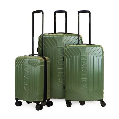 Set de 3 maletas S+M+L Nautica San Blas verde