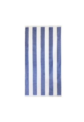 Imagen 2 del producto Toalla de playa Nautica 100% Algodón 163x81 diseño rayas azul