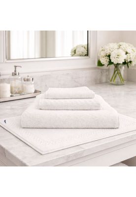 Imagen 2 del producto Set 4 Toallas Nautica SIGNATURE Cara+mano+cuerpo+piso 100% algodón alta calidad blanco