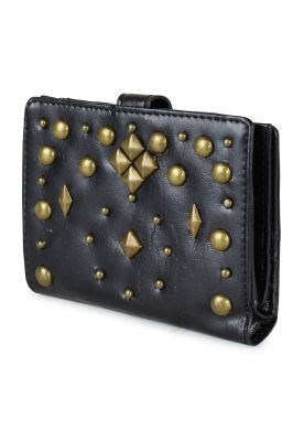 Imagen 2 del producto Billetera de mujer negra con tachas Kubayoff