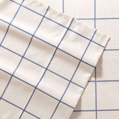 Imagen 2 del producto Juego Sábanas Nautica 3piezas microfibra 1,5 Plazas diseño a cuadros blanco