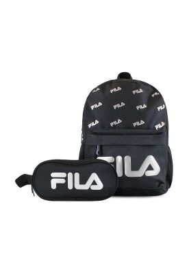 Pack Fila Mochila 10lts Urbanix + Estuche Neceser Spark negro-silver