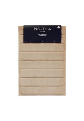 Alfombra de baño Nautica 40x60cm coralina ultra suave beige