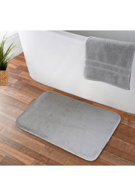 Imagen 2 del producto Alfombra de baño Nautica Home ultra suave 40x60cm gris claro
