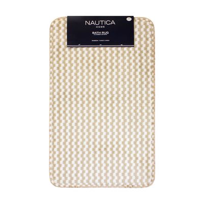 Alfombra de Baño Memory Foam 50x80 cm Cuadros beige