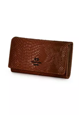 Billetera mujer Alda Serpent marrón Carven
