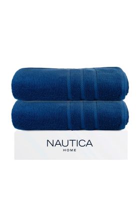 Pack 2 Toallas de Baño Nautica Home 100% algodón 76x137cm azul marino