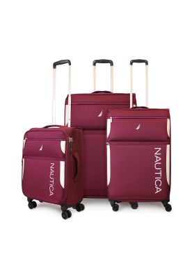 Set de 3 maletas de tela S+M+L Nautica Marbella burdeo