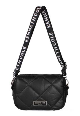 Cartera acolchada Peyton negra Kenneth Cole