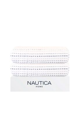 Pack 2 Toallas de Baño Stripe Nautica Home 100% algodón76x137cm white