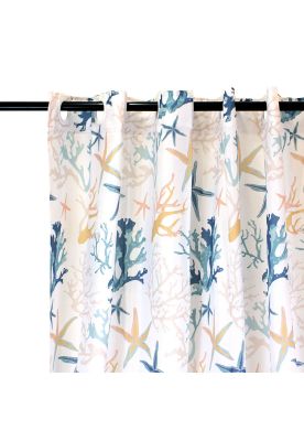 Imagen 2 del producto Cortina para baño Nautica poliéster 180x180cm diseño corales de mar