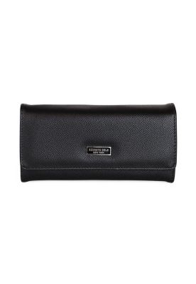 Billetera mujer Flap-Bessie negra Kenneth Cole