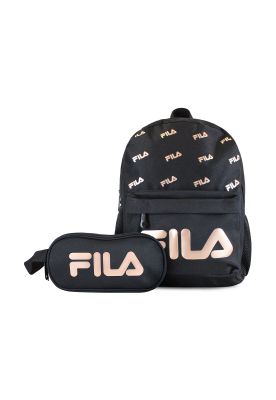 Pack Fila Mochila 10lts Urbanix + Estuche Neceser Spark negro-rose gold