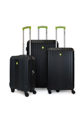Set de 3 maletas S+M+L Olympia negro-verde
