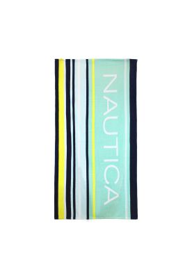 Toalla de playa Nautica 100% Algodón 160x80 verde agua