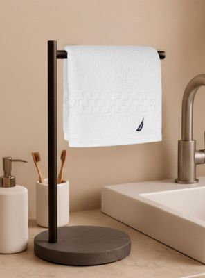 Imagen 1 del producto Toalla de cara SIGNATURE Nautica 100% algodón 33x33cm frescura y suavidad blanca