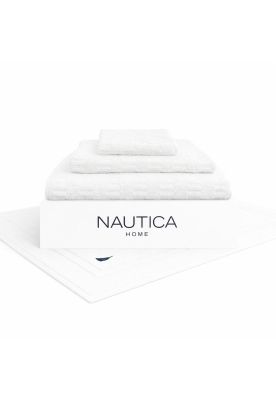 Imagen 1 del producto Set 4 Toallas Nautica SAVOY Cara+mano+cuerpo+piso 100% algodón alta calidad blanco