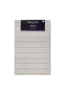 Alfombra de baño Nautica 50x80cm ultra coralina suave gris