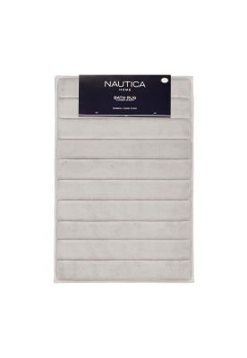 Alfombra de baño Nautica Home 50x80cm ultra coralina suave gris