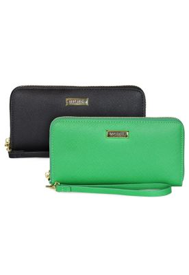 2 Billeteras de mujer Jaeda negra y verde Kenneth Cole