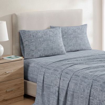 Imagen 2 del producto Juego de sábanas Nautica 4 piezas microfibra king tonos azules