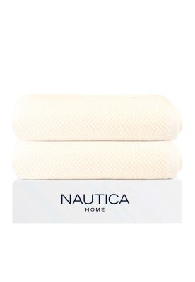Pack 2 Toallas de Baño VIS Nautica Home 100% algodón suave 76x137cm beige