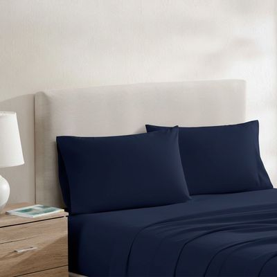 Imagen 2 del producto Juego de sábanas Nautica 4 piezas microfibra king azul marino