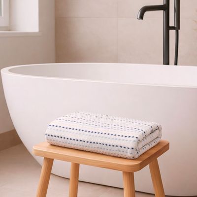 Imagen 1 del producto Toalla de Baño Stripe Nautica Home 100% algodón76x137cm blanca
