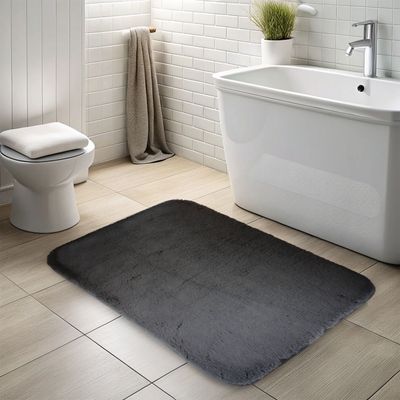Imagen 2 del producto Alfombra de baño Nautica ultra suave 50x80cm negra