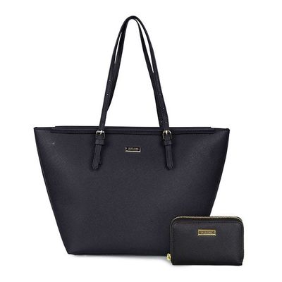Pack Cartera Tempo + Billetera Trifold Negro