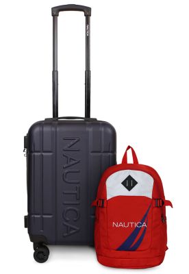 Pack Nautica Maleta cabina Amsterdam azul + Mochila Atlas roja