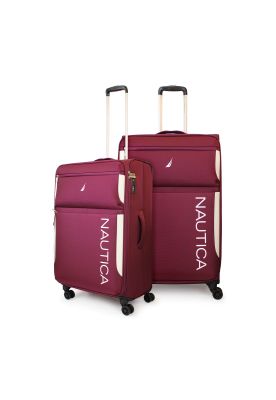 Pack 2 maletas de tela M+L Nautica Marbella 20k y 23k burdeo