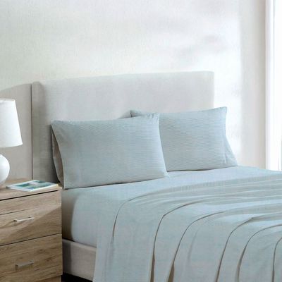 Imagen 2 del producto Juego de sábanas Nautica 4 piezas microfibra king tonos celeste