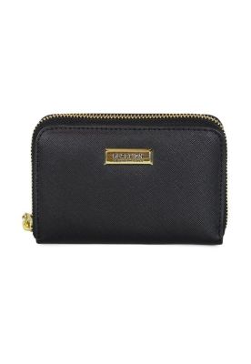 Billetera mujer Trifold negra Kenneth Cole