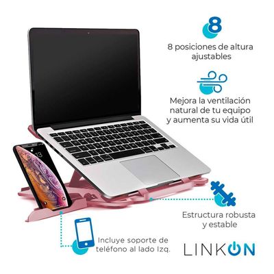 Imagen 2 del producto Soporte Base Notebook Celular Ajustable 17 pulgadas Negro