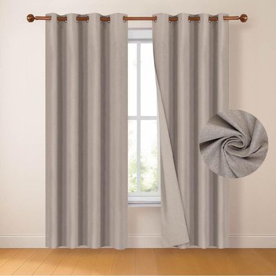 Imagen 1 del producto Cortina 100% Blackout 220x140 Casatua Look Lino Set 2 Paños