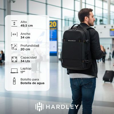 Imagen 2 del producto Mochila de Viaje y Notebook Hardley Tela Impermeable 34 Lt